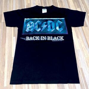 Vintage
AC/DC back in black band t shirt Artimonde rock tour shirt 2001 y2k